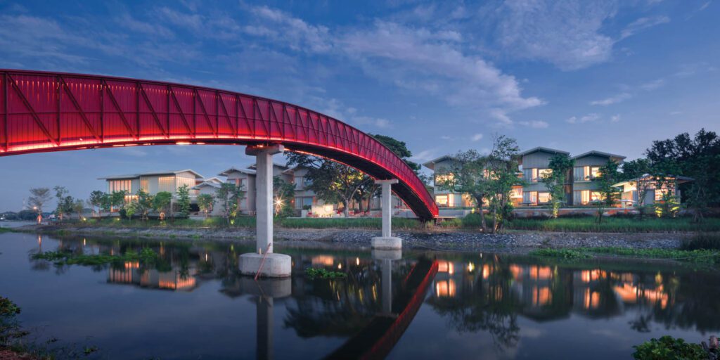 粉红桥交叉进别墅