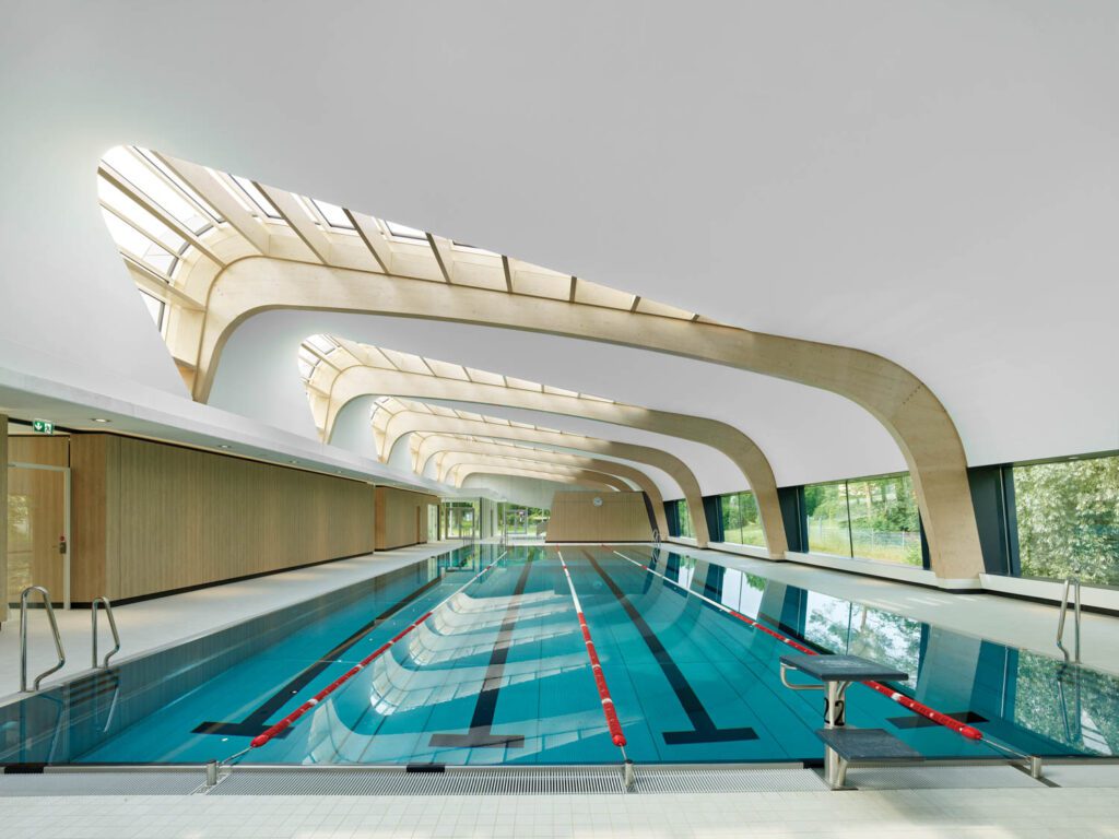 望向池上 天花板天窗照亮