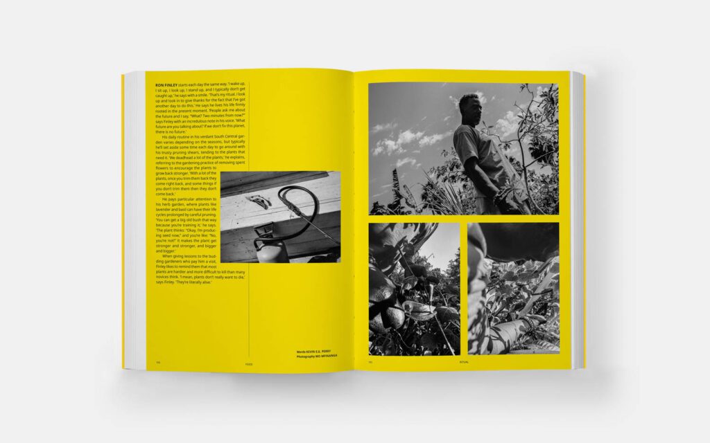 每一段都印有黑白相片论文 印上明亮IKEA-Yellow纸