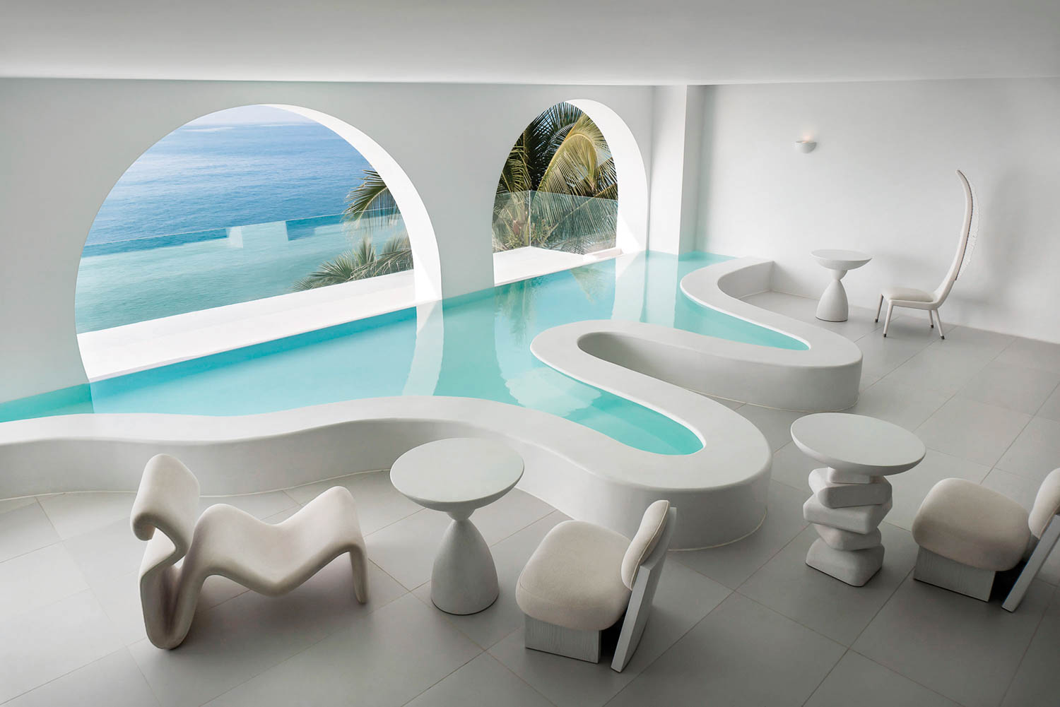 奇形池和匹配家具