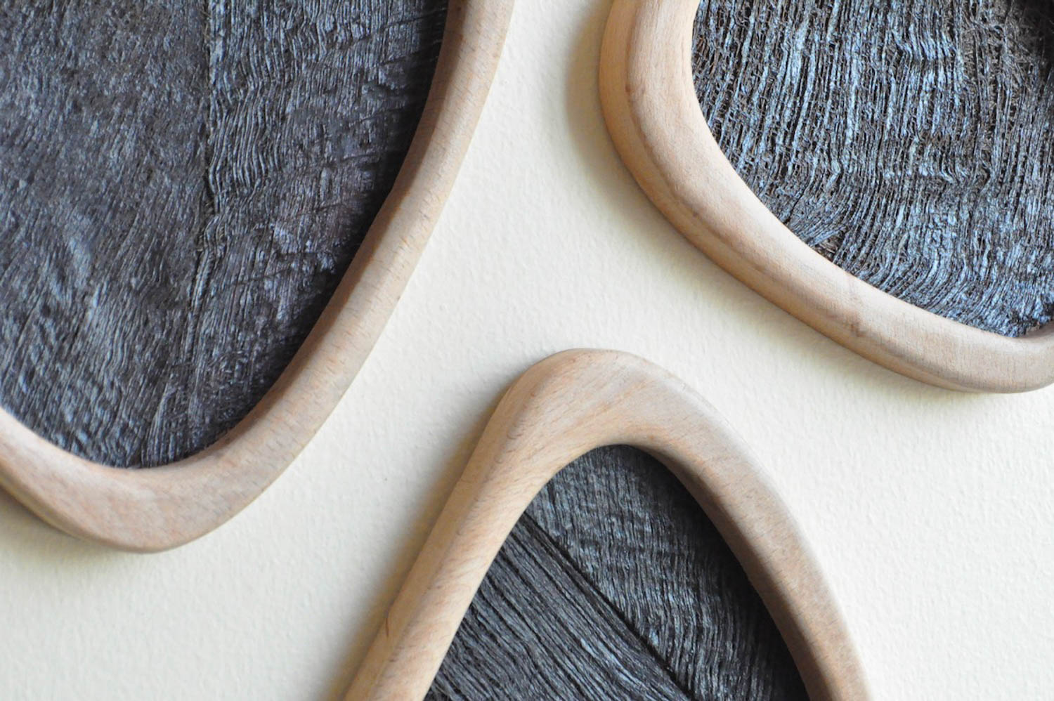 台式从属性编织比叶木框 中间带蓝丢棕榈纤维