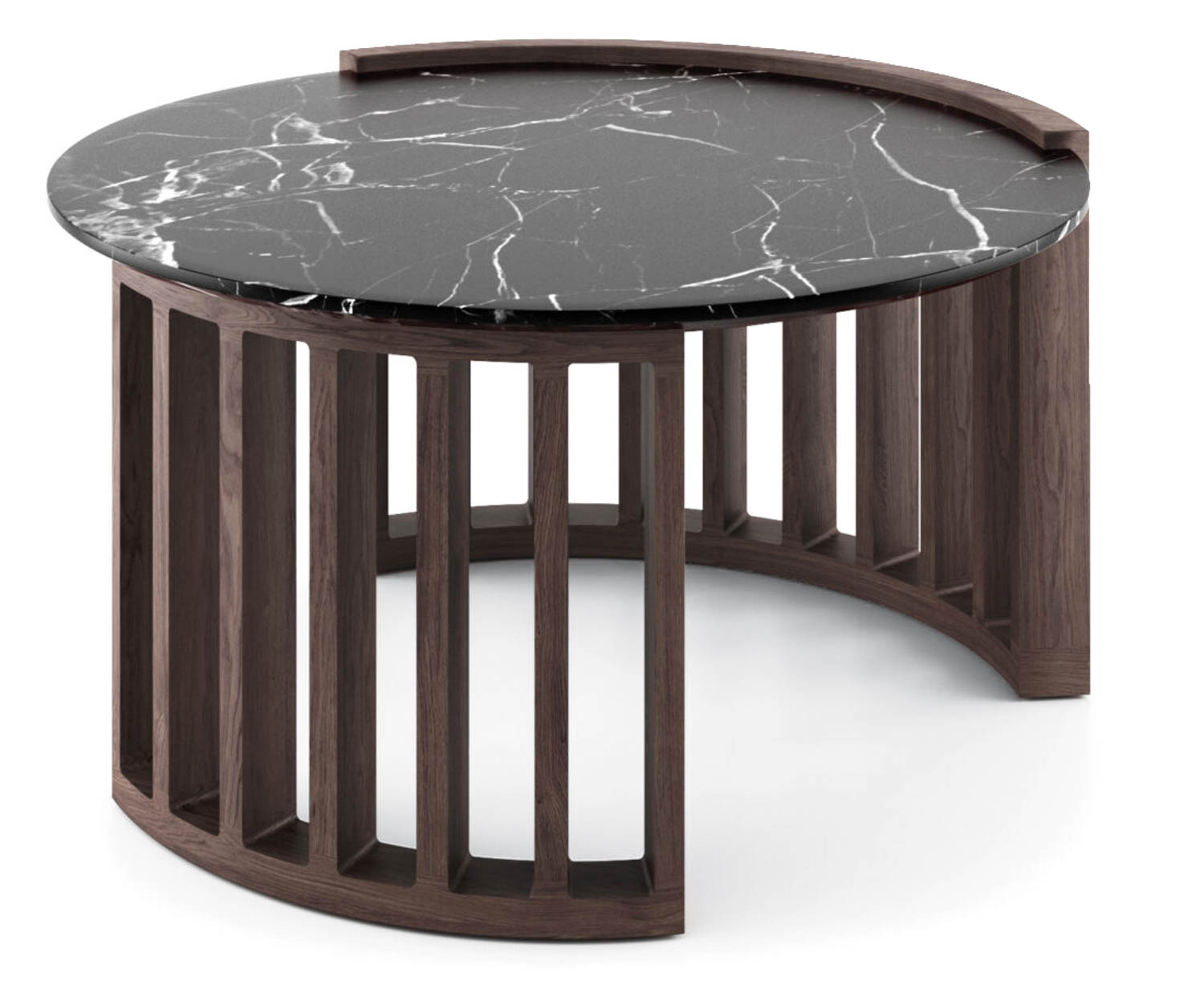 William GrayEclipse表Nero Marquina大理石和橡树 Stella