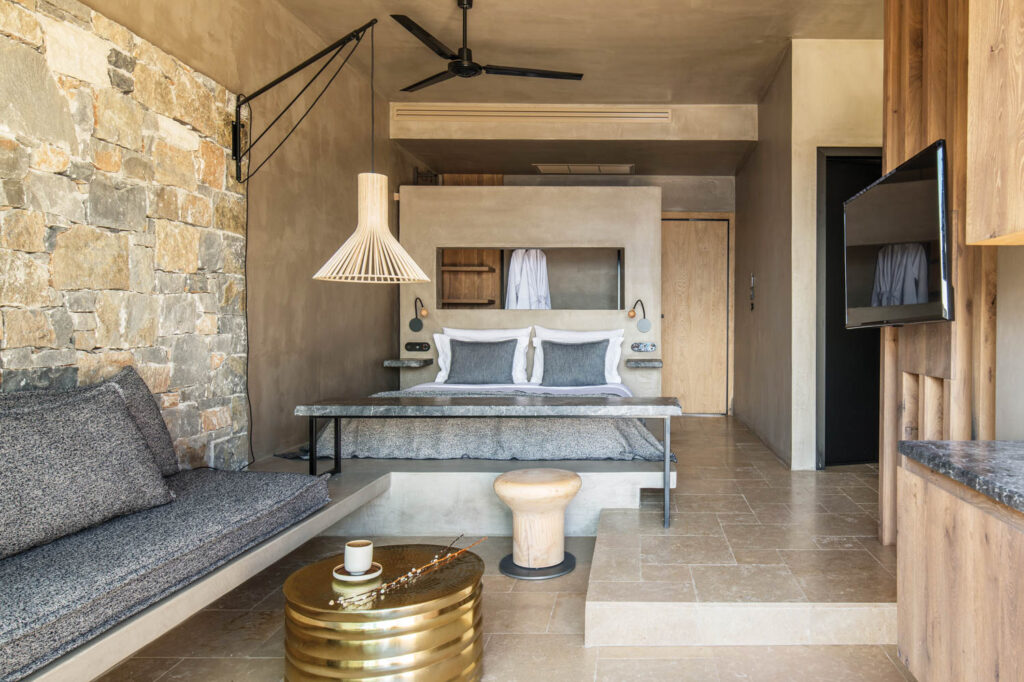 沙发 咖啡桌和床 内波套房Acro套房