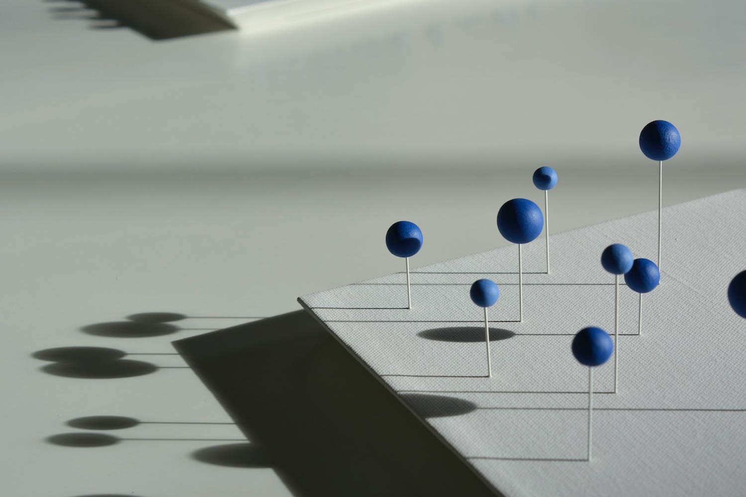 Jonne Stout对多维度详解显示瓷砖上高蓝针