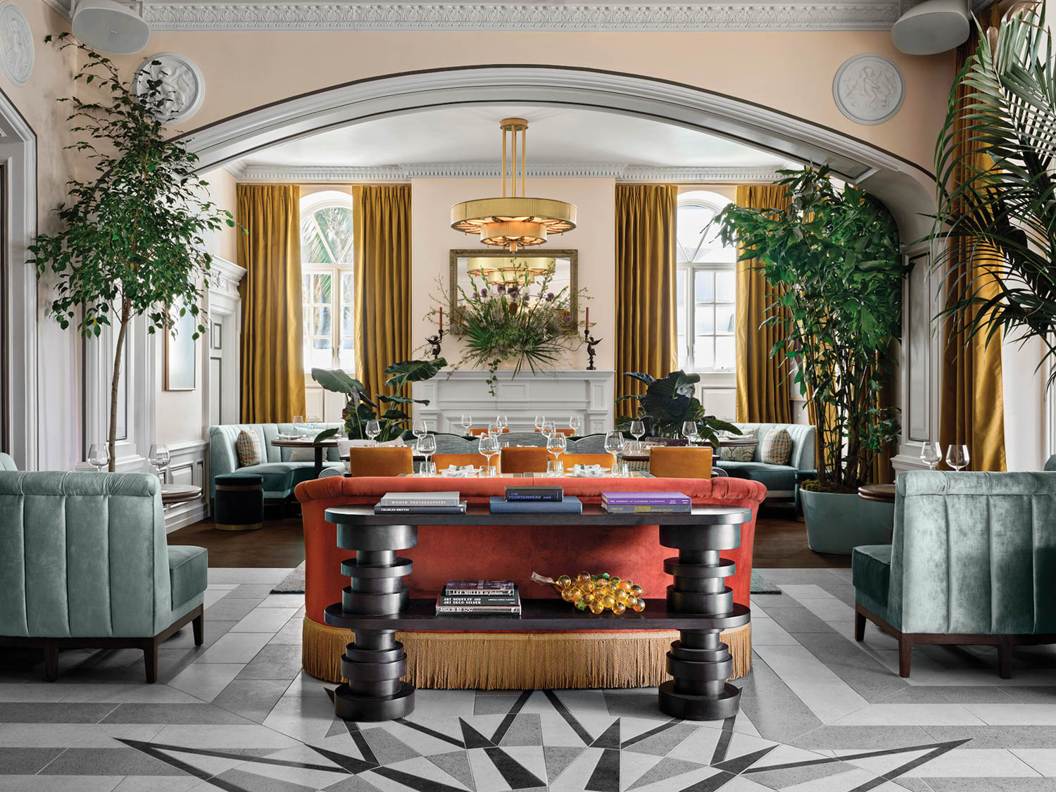 艺术Deco大堂内Georgia宾馆