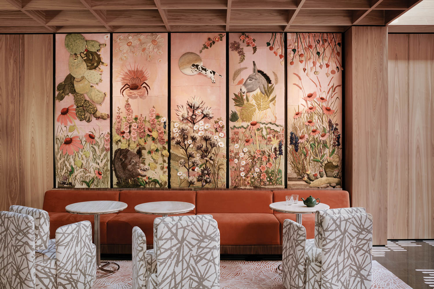 伦敦餐厅花卉挂图