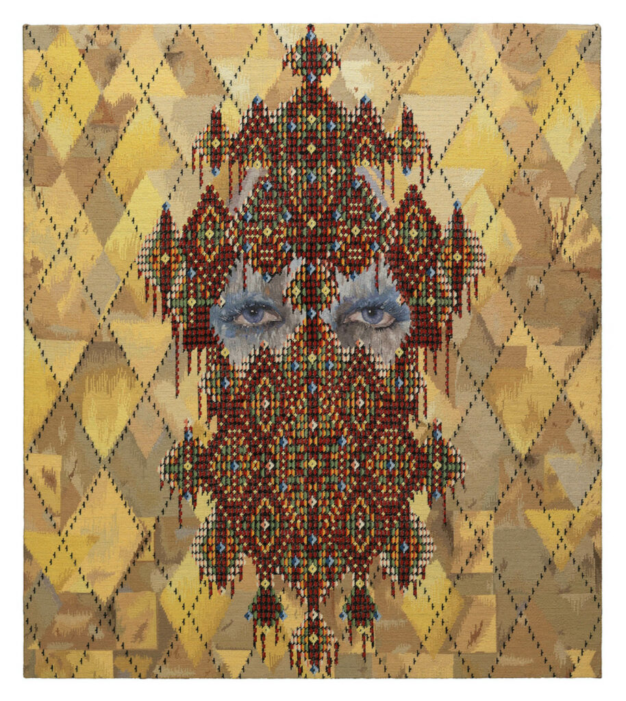 女人的眼睛从数列模式中偷看