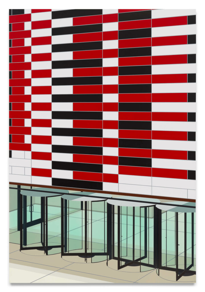 外部大厅红白图案