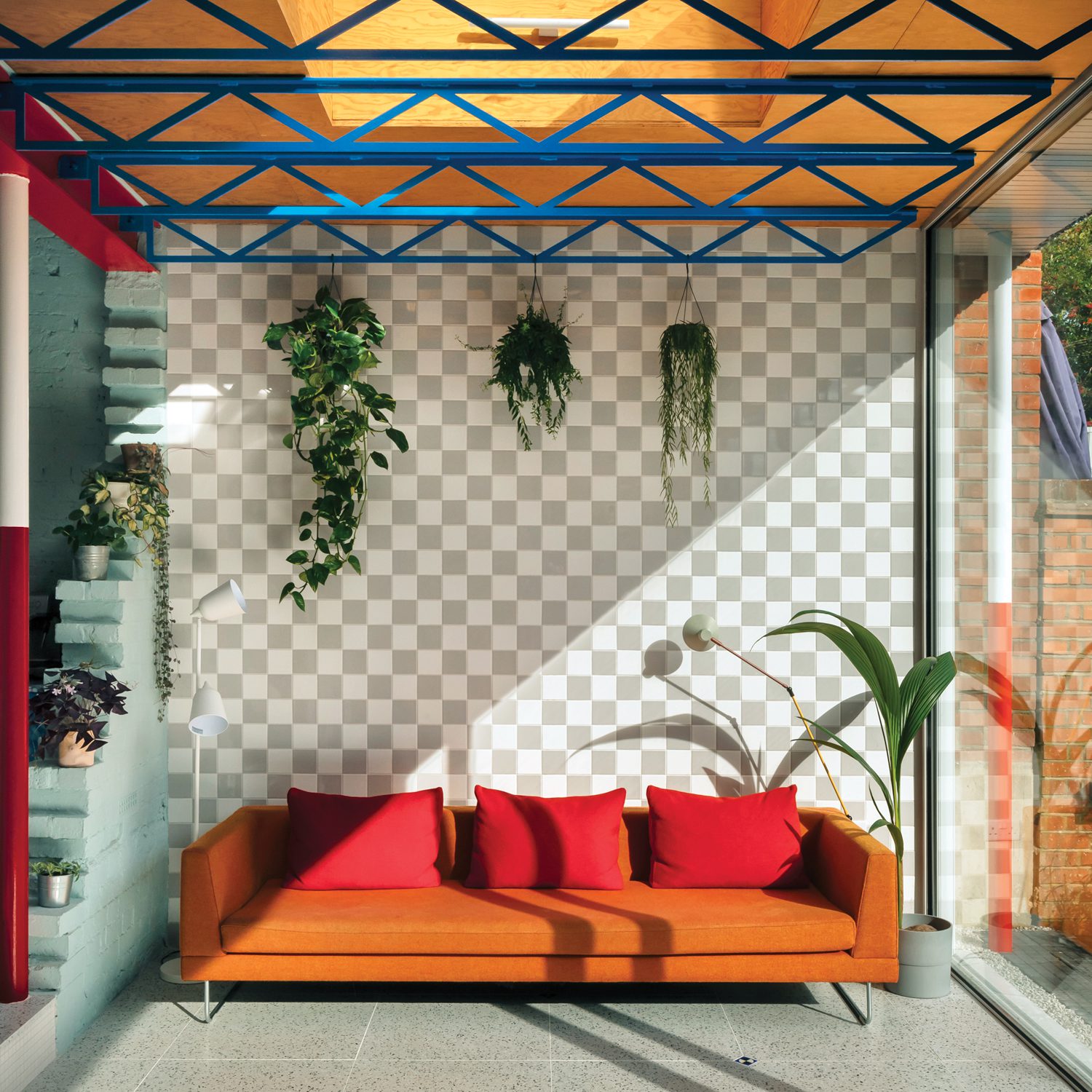 RALSky蓝调钢架引用Hopkinshouse中的那些词,Hopkins Hopkins1976高技术住宅设计师Michael和Patty Hopkins