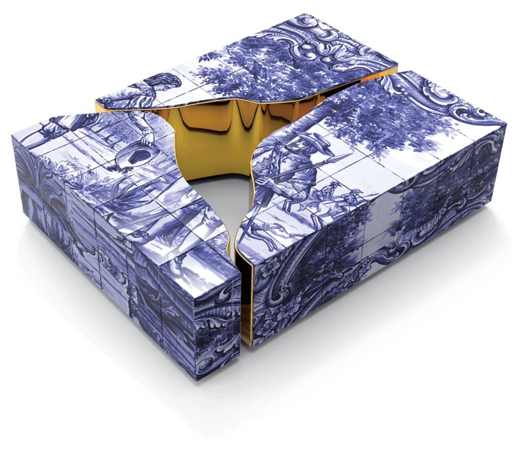 Lapiaz中位表手绘Azulejos外墙和压平擦膜内部 BocadoLobo