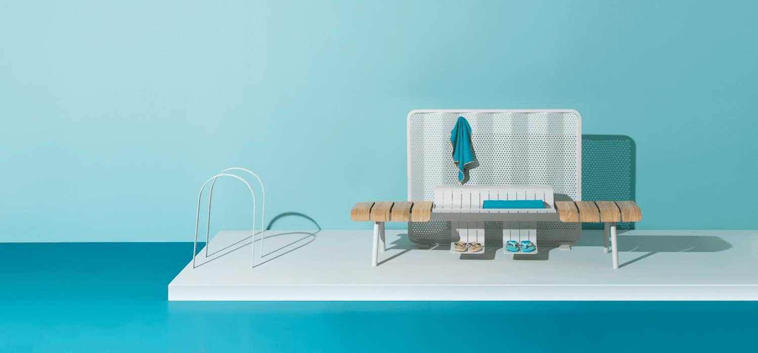 FSC认证茶叶和铝As集合Ethimo酒店体育家具