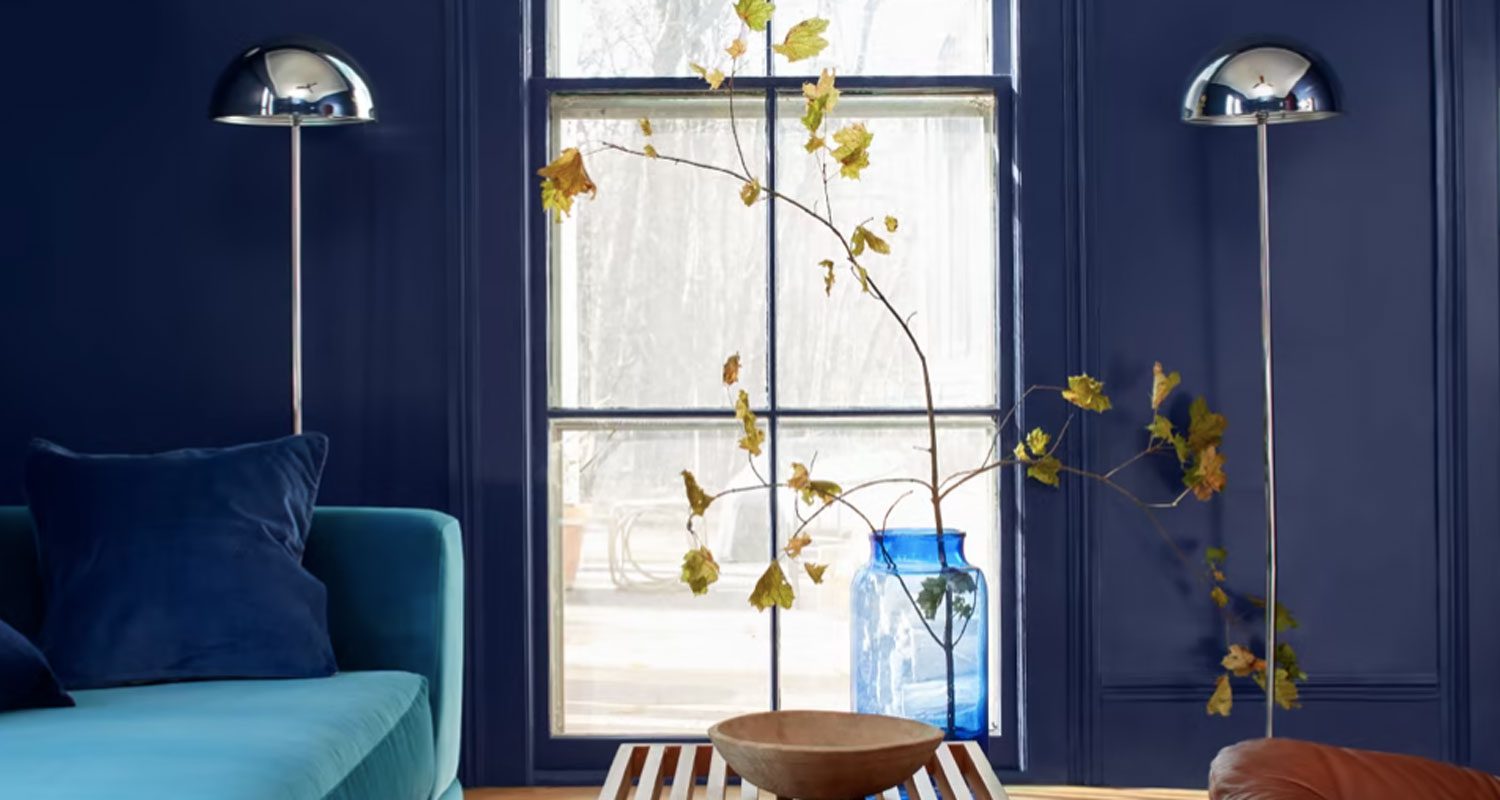 蓝奥拉画本杰明摩尔内墙