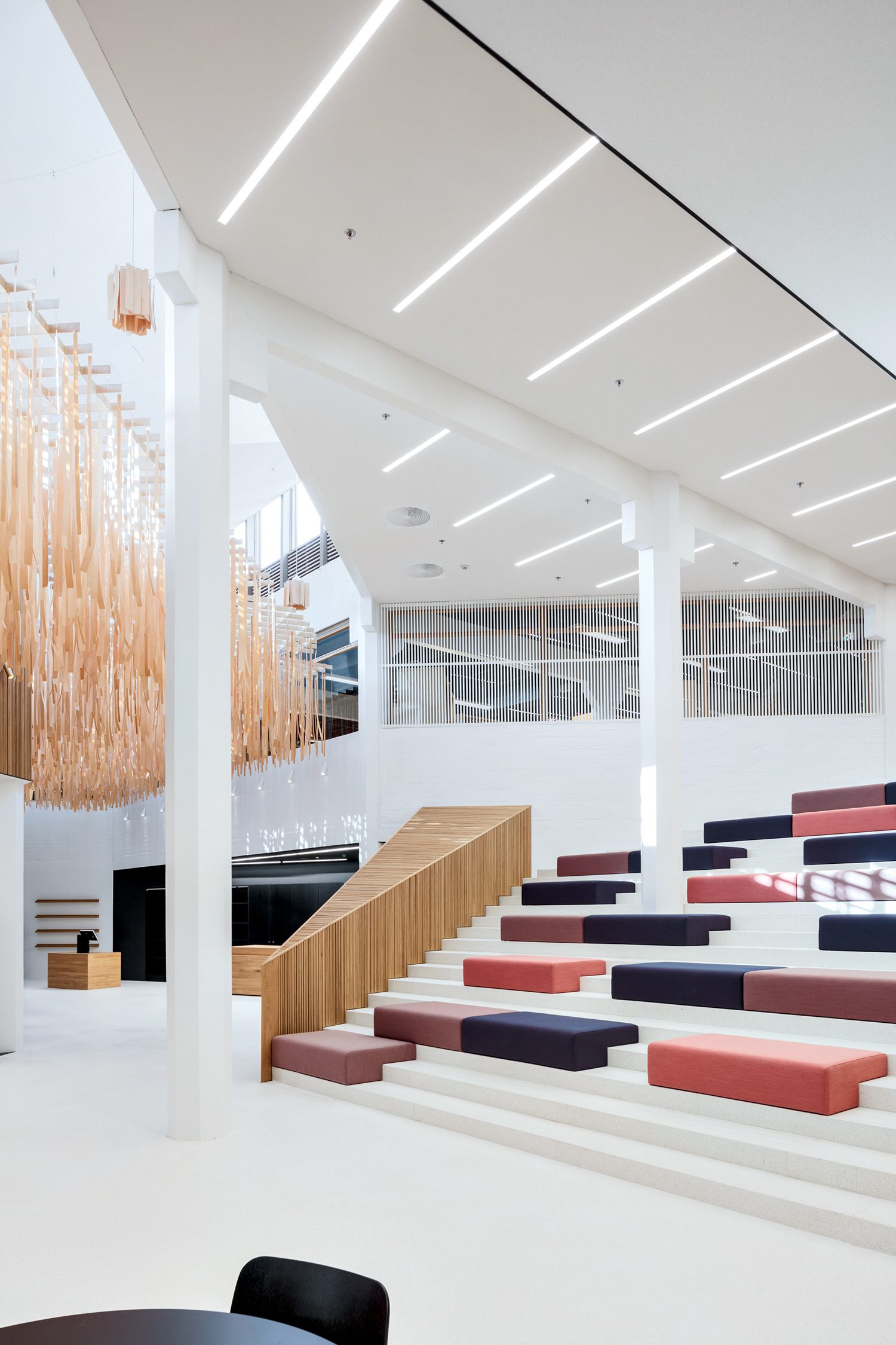 明亮区域体育场式座椅配多色地板衬垫