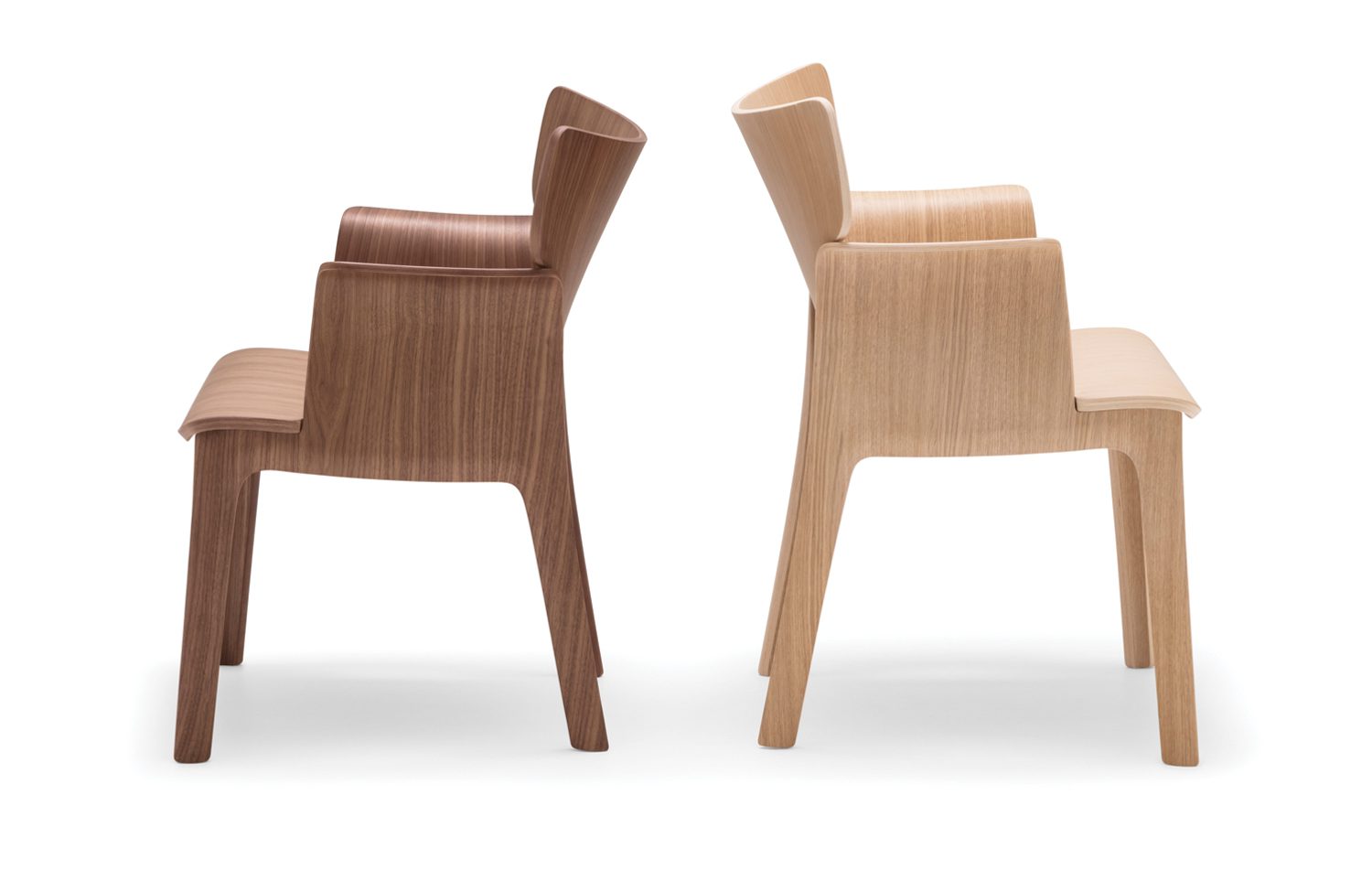 双椅背对背左侧是黑褐色 右侧是浅褐色