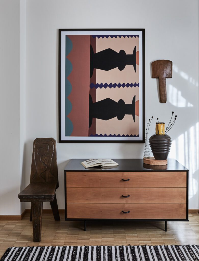 卧室混合老式梳理机和凳子 由Olga Fradina制作