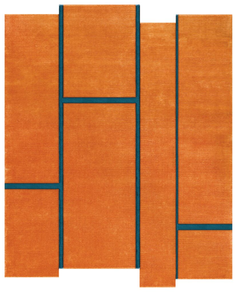 亮橙蓝,Amini地毯 ElisaOssino