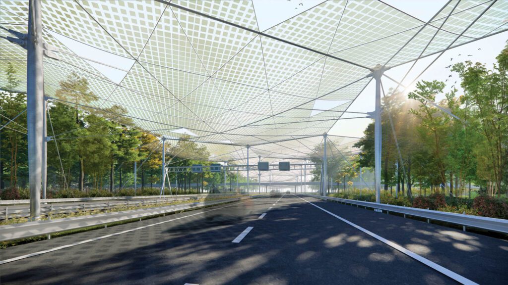 结构钢列旁 沿荷兰A67高速公路树VenhoevenCS礼遇