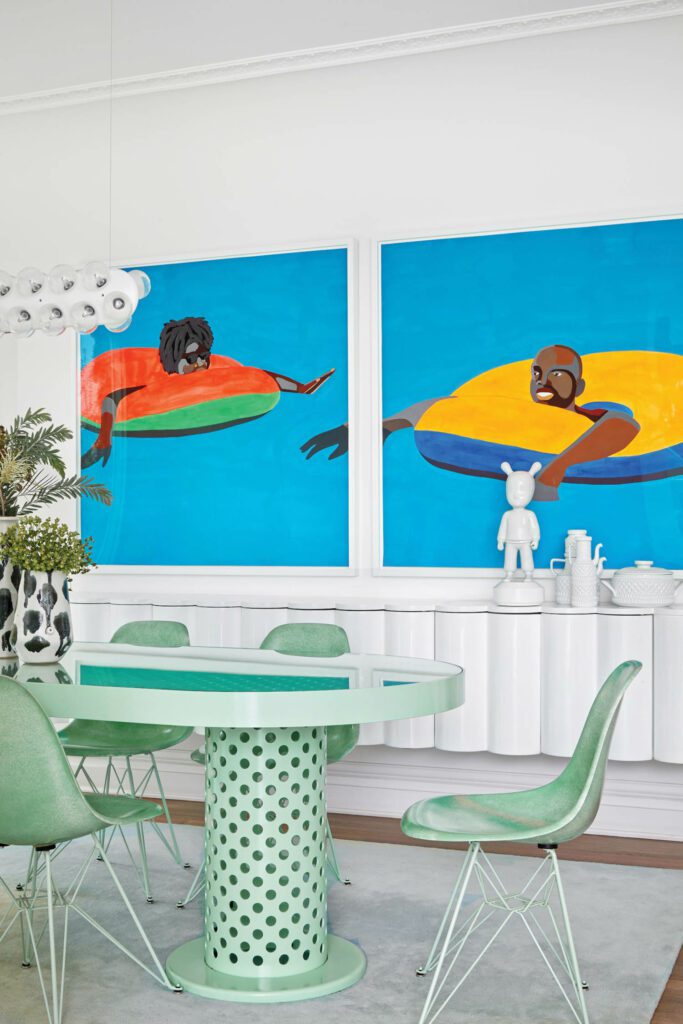 房主艺术收藏在厨房展出