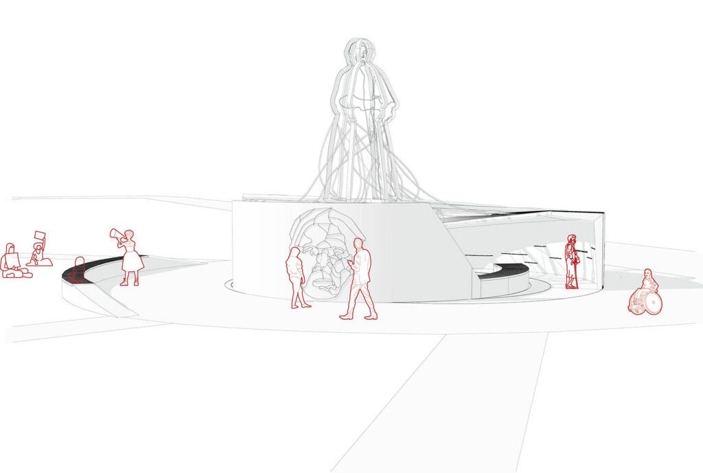 阴暗面图库克约翰工作室纪念Harriet Tubman的纪念碑 新泽西州纽瓦克图片由CookeJohn Studio提供