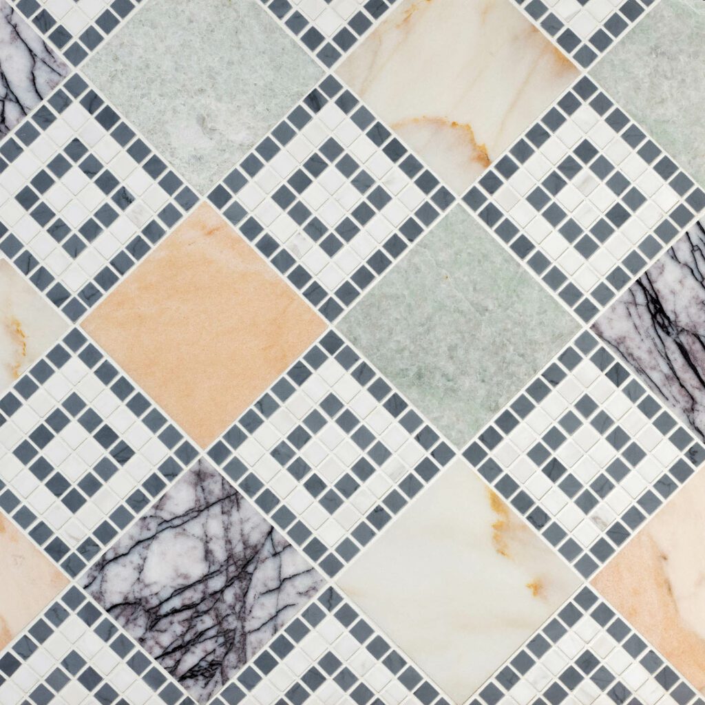 静默橙绿色瓷砖