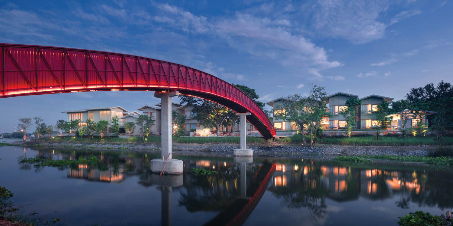 粉红桥交叉进别墅