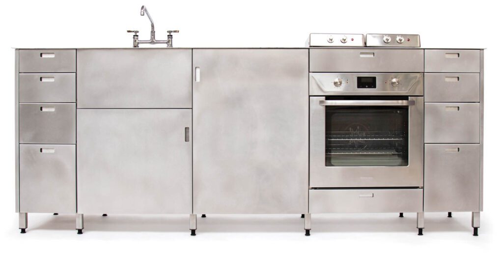 含火炉和水槽的铝和钢厨房电机