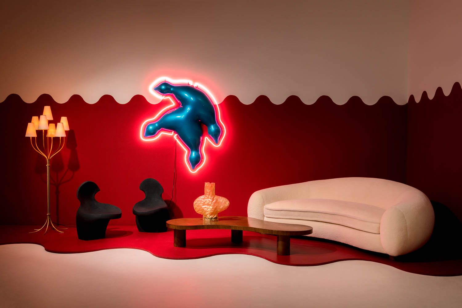 显示室中心空间加固由Bourgogne制造公司设计地毯