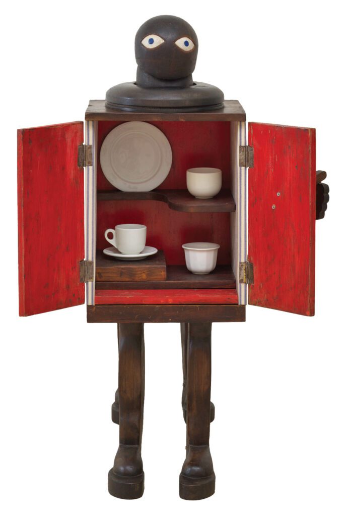 学士公寓(1967年),四脚人体功能柜子后端有马桶和水龙头