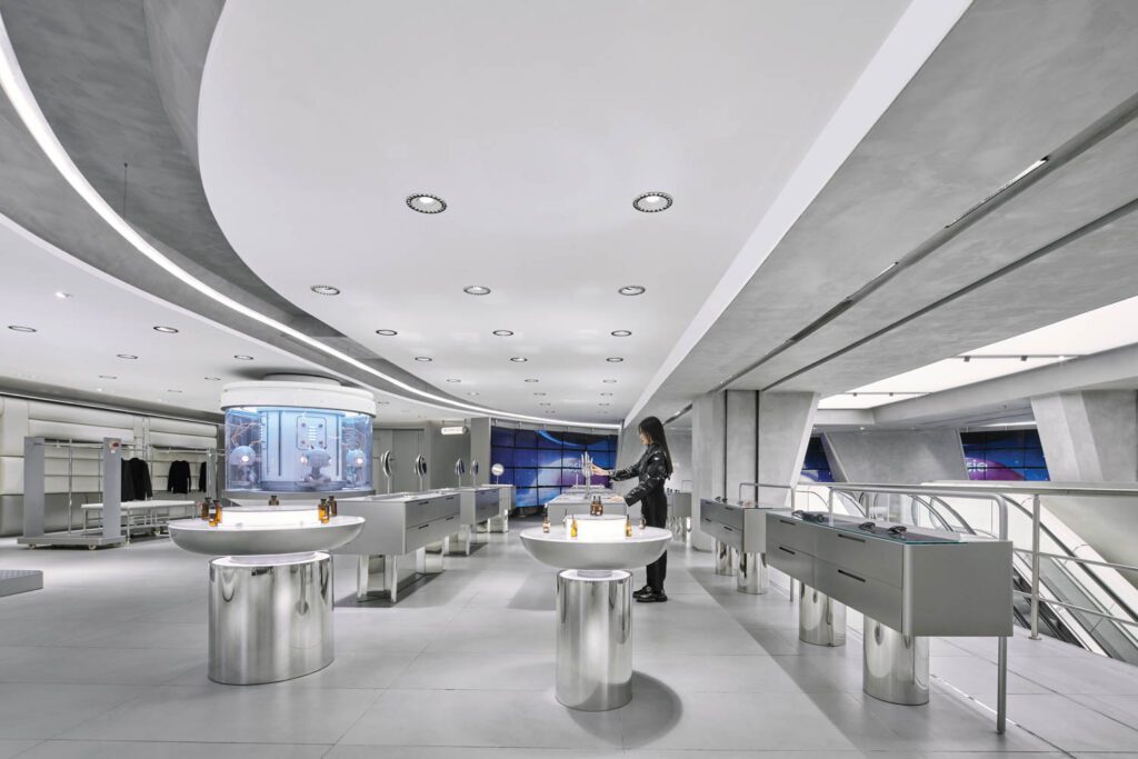 Acrylic和擦除不锈钢显示二楼附属区