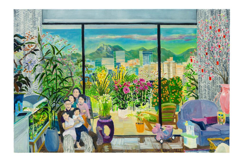 Lim祖父母孙子2022油画