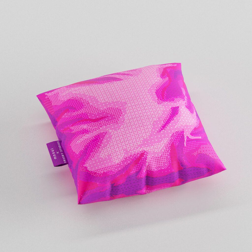 总共100个枕头用定制像素编织天鹅绒