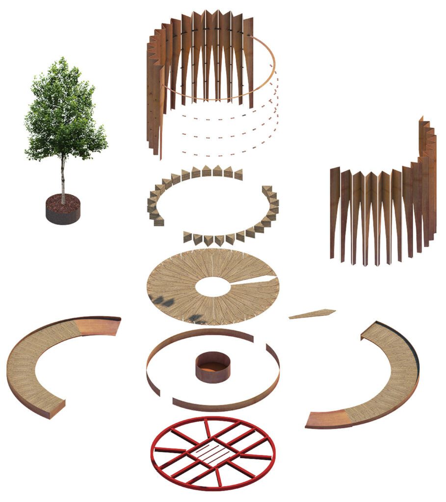 FILTERArchicad绘图,WyomemingCLB架构师为2022版NYCxDESGET设计馆创建的临时静默