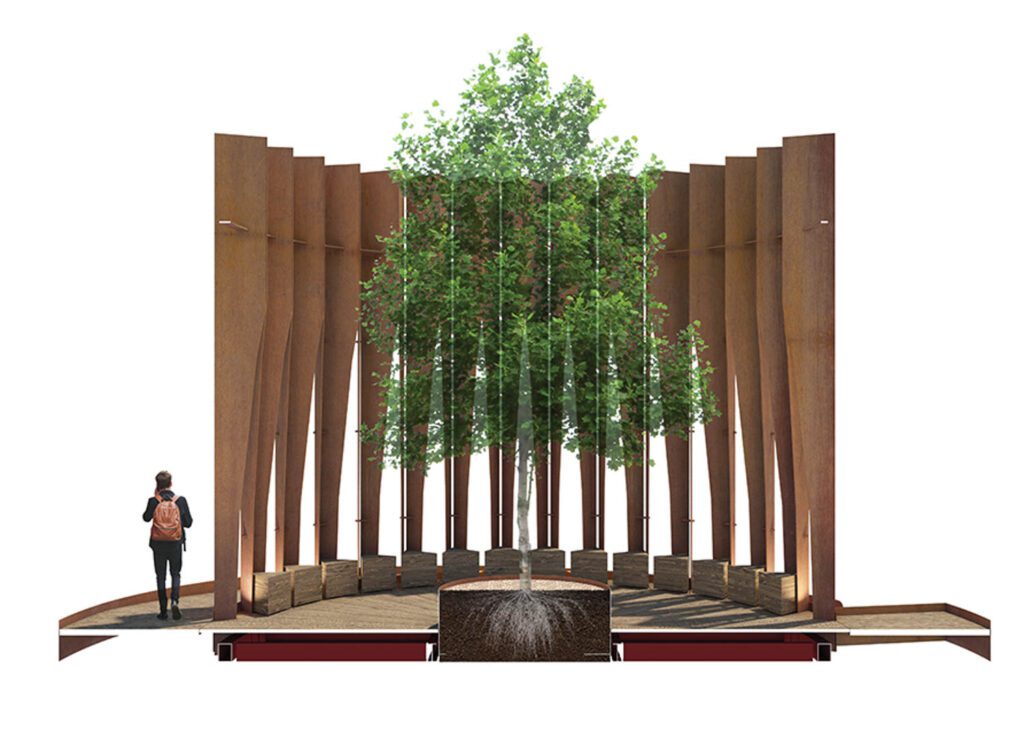 FILTERArchicad绘图,WyomemingCLB架构师为2022版NYCxDESGET设计馆创建的临时静默