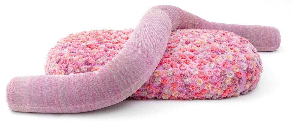 粉色织物有机形状