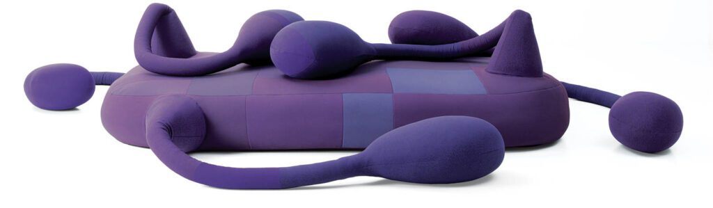 CampanaLenti紫沙发织物