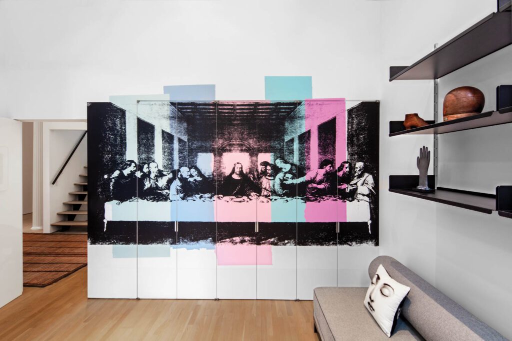 研究中墙纸描述Releonardo da Vinci用Dieter Rams套接头重新解释Last Suppercora