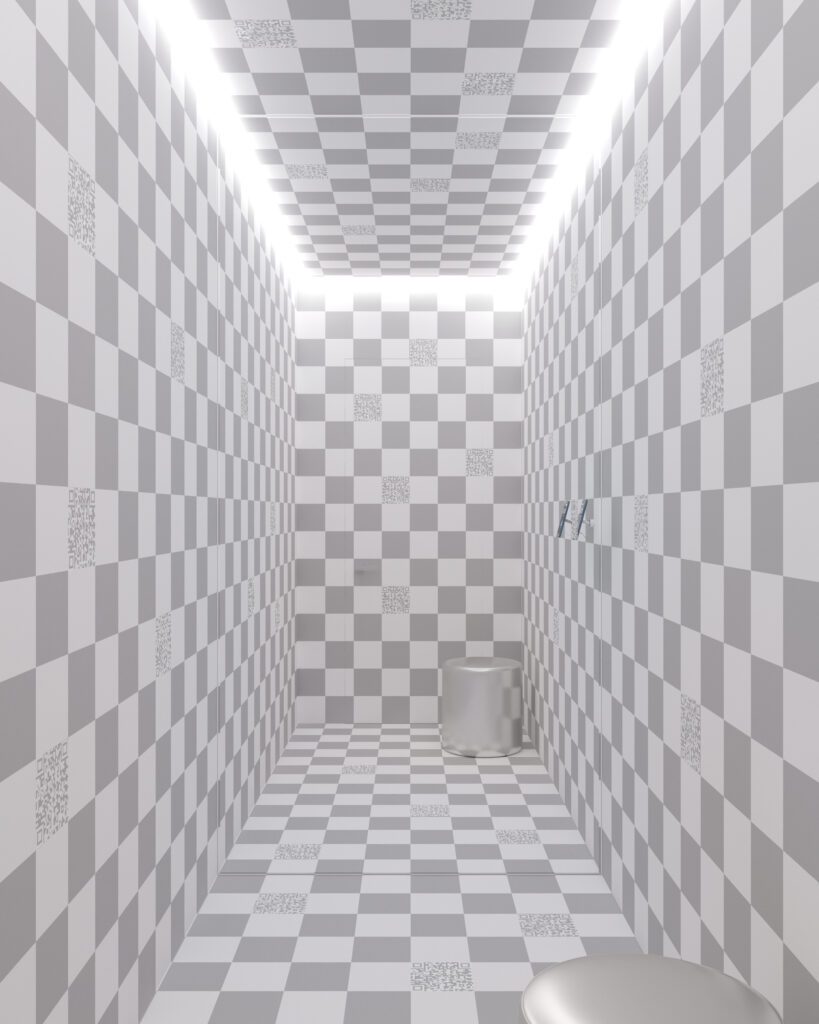 装配室棋盘模式中嵌入式QR代码连接零10应用