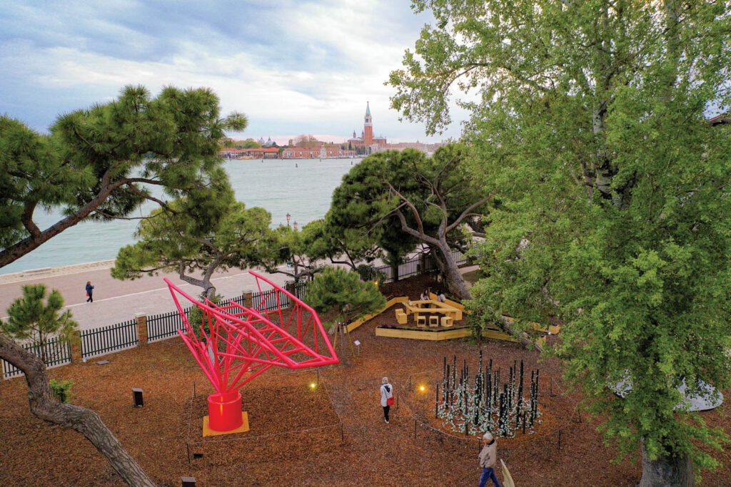 红桥空中视图作为ECC户外展览