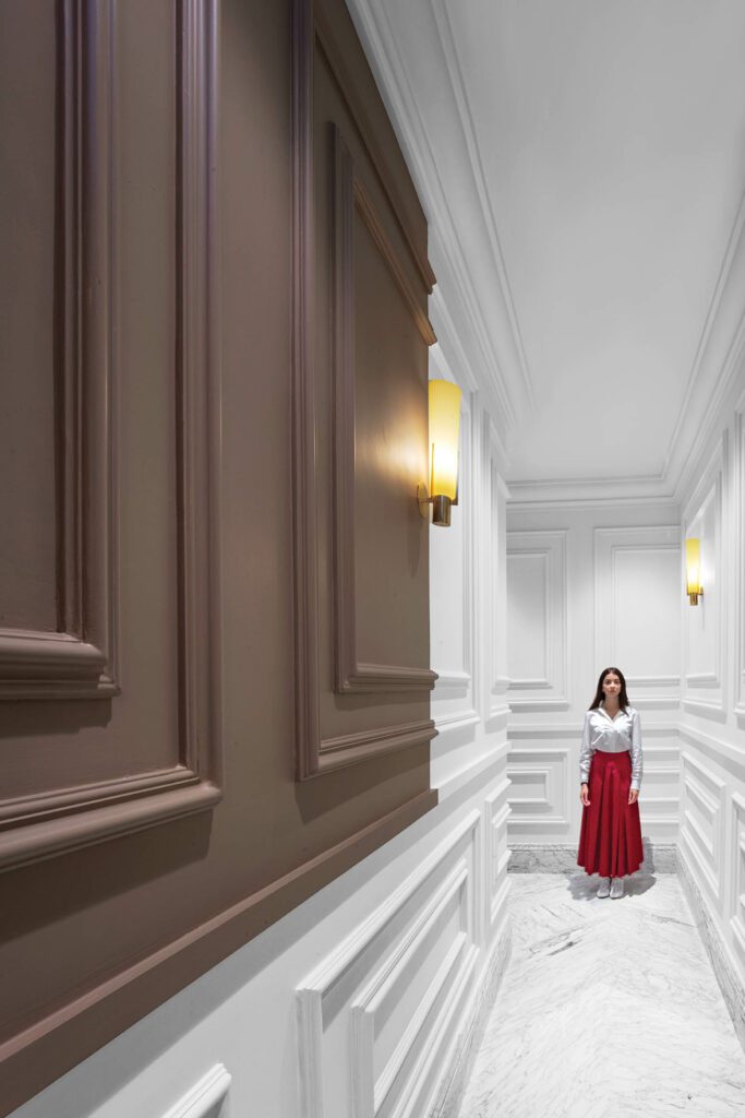 黑漆干墙会议室走廊