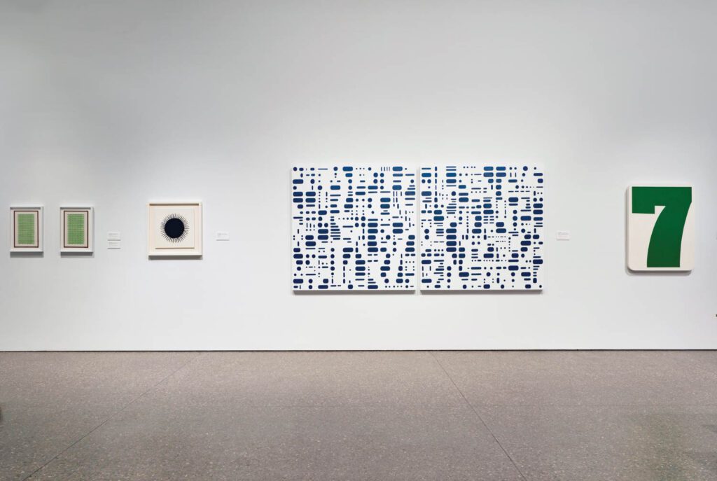 Matt Magee作品 蓝白发现对象和绿色7油画