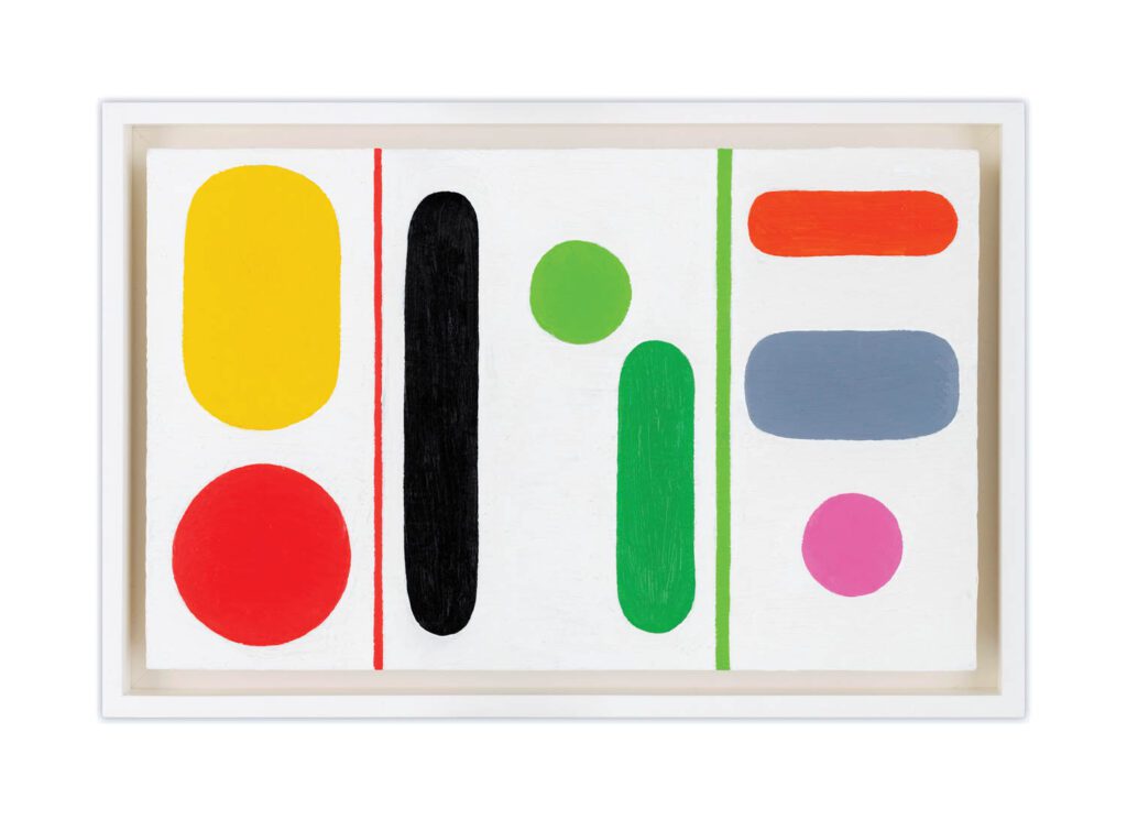 现代艺术画卡上各种颜色圆形