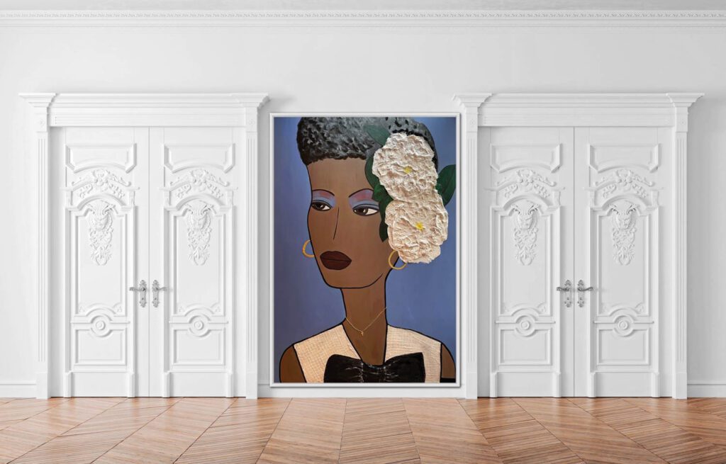 Billie Holitie是Rebecca Moses在Voices中8架4乘6尺Acrylics