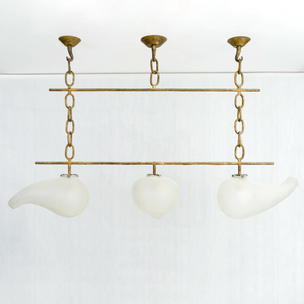 装金硬件和白有机形状的吊灯