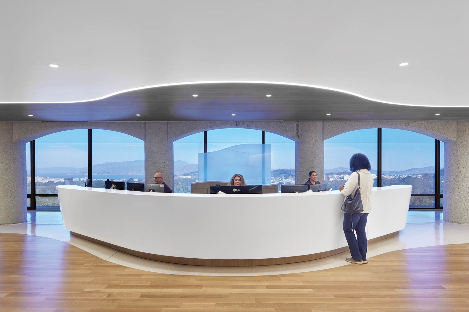 人检移植中心圆形欢迎台