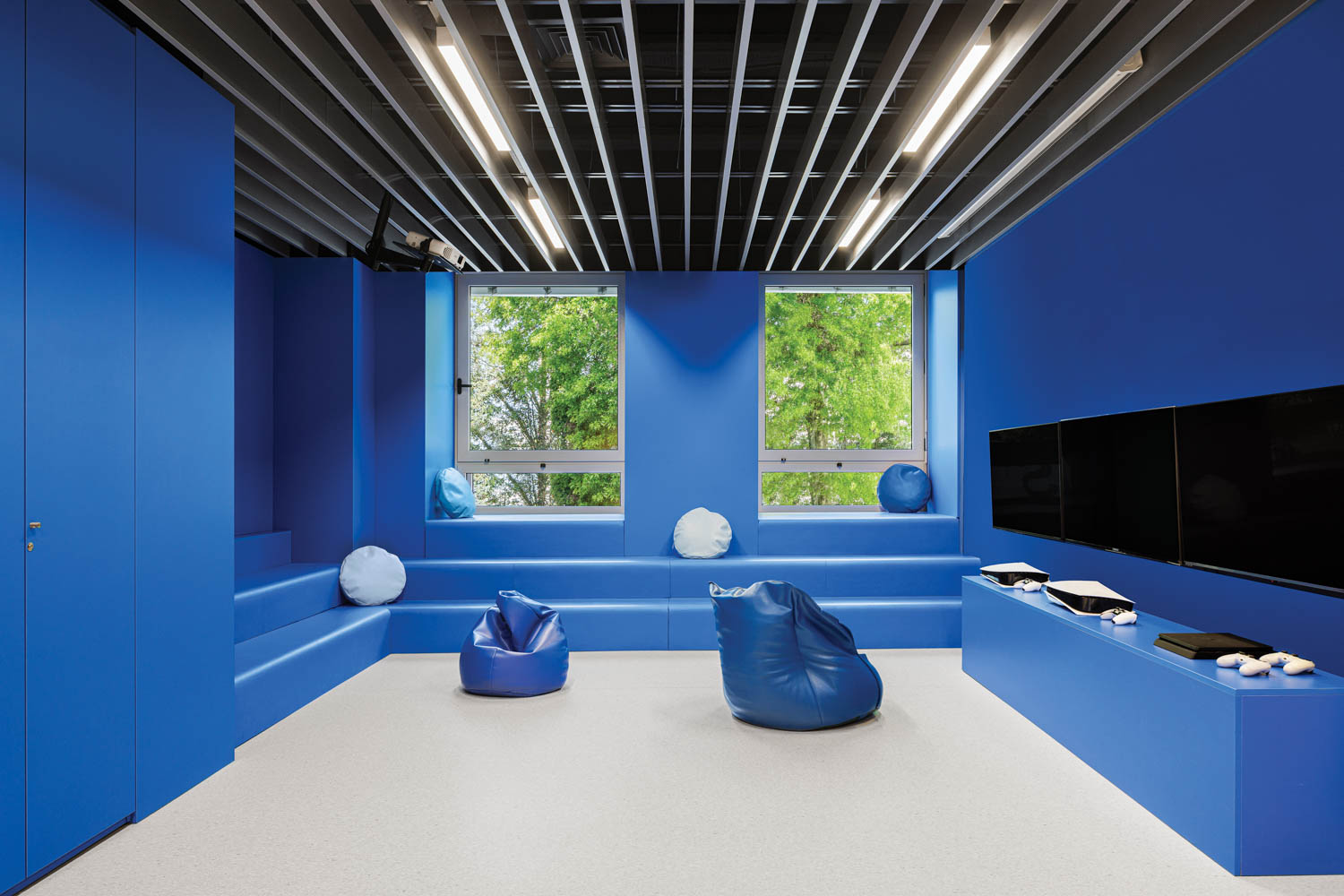 高手蓝匹配豆袋 游戏室 儿童院