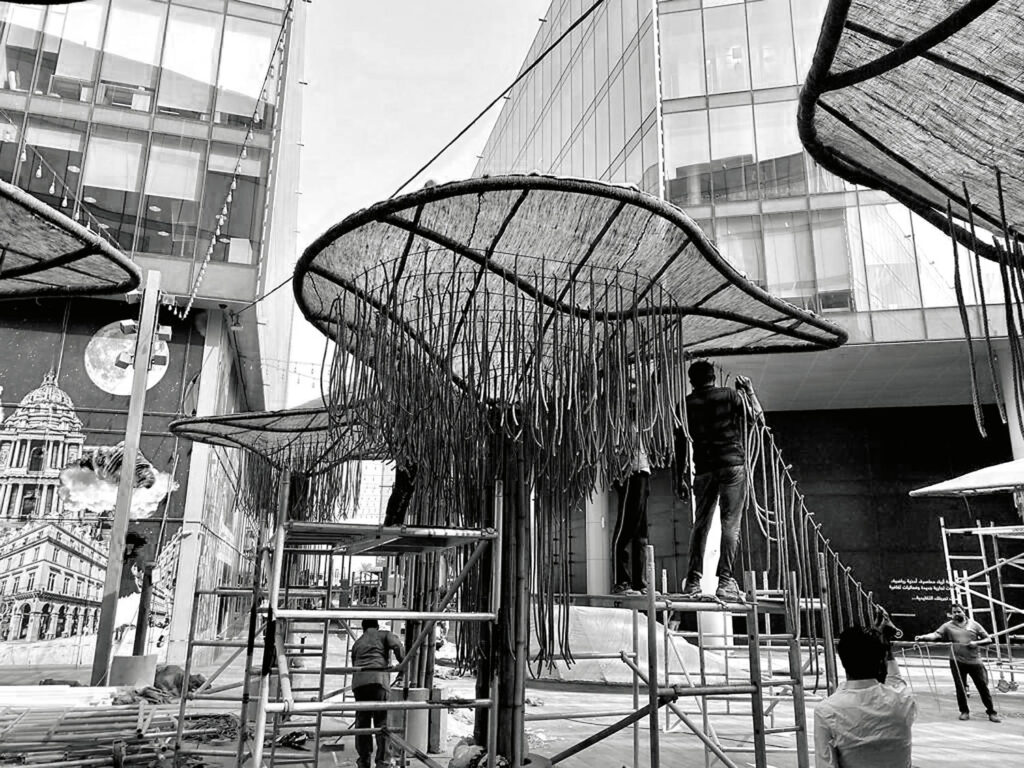 黄麻片附着树冠网状