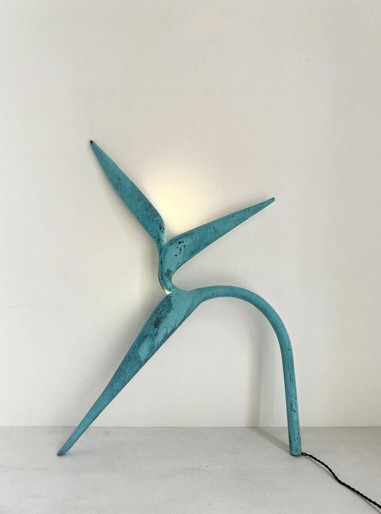 小麦定型状氧化青铜灯