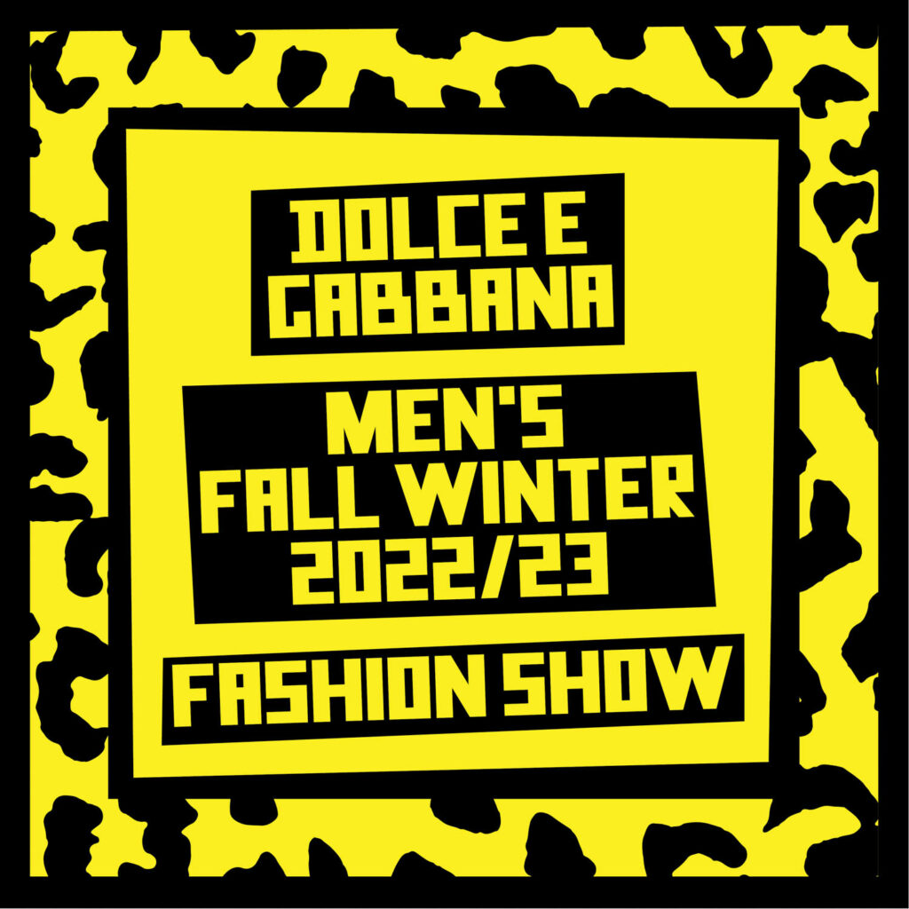 黑黄图形邀请Dolce和Gabbana2022/2023男子时装秀