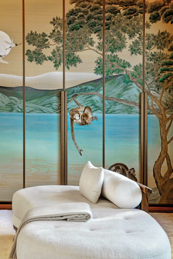 手画丛林场景衣柜门