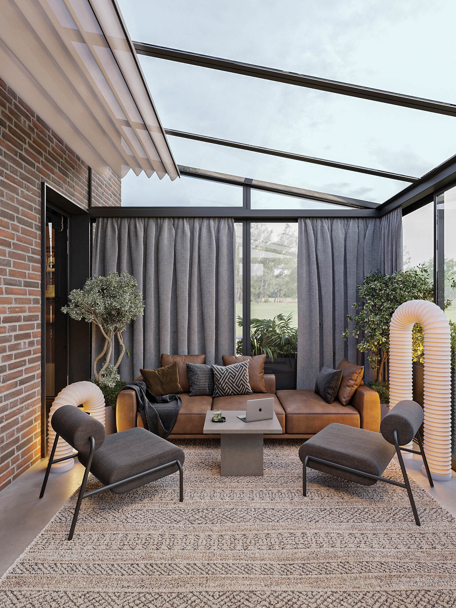 院院内大形交错管内带光线